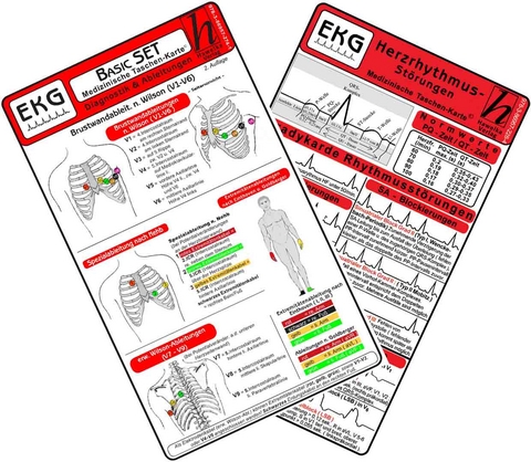 EKG Basic Set 2025 (2er Set) - Diagnostik & Ableitungen, Herzrhythmusst&ouml;rungen - 