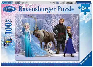 Ravensburger Kinderpuzzle - 10516 Im Reich der Schneekönigin - Disney Frozen-Puzzle für Kinder ab 6 Jahren, mit 100 Teilen im XXL-Format