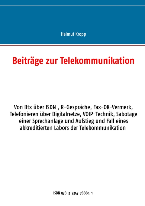 Beitr&auml;ge zur Telekommunikation - Helmut Kropp