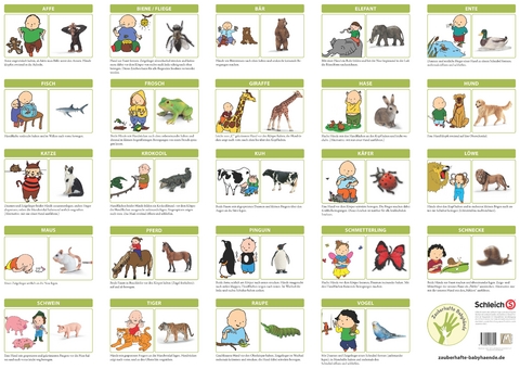 Babyzeichen-Geb&auml;rden-Poster - Zauberhafte Babyh&auml;nde entdecken Tiere - Kelly Malottke