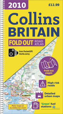 2010 Collins Fold Out Road Atlas Britain