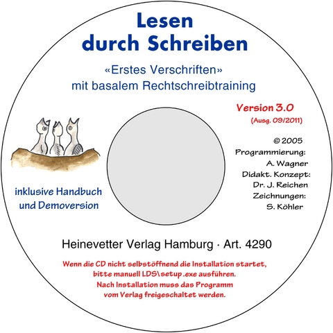 Lernsoftware / Erstes Verschriften mit basalem Rechtschreibtraining - J&uuml;rgen Reichen