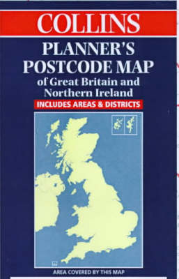 Collins Planners&rsquo; Postcode Map of Great Britain and Northern Ireland