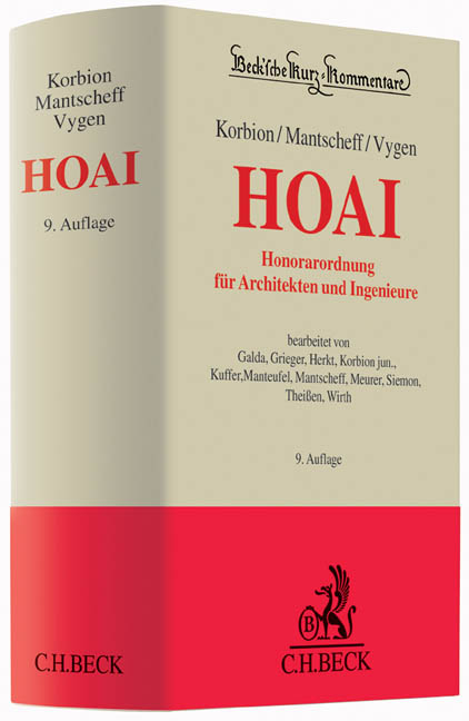 Honorarordnung f&uuml;r Architekten und Ingenieure (HOAI) - Hermann Korbion, Jack Mantscheff, Klaus Vygen