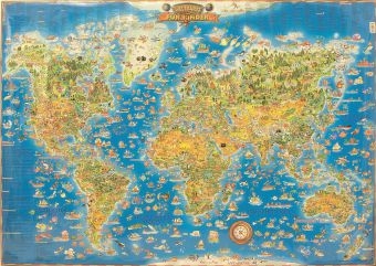 Weltkarte f&uuml;r Kinder