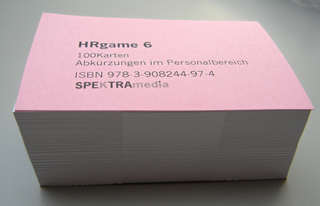 HRgame 6 - 100 Karten Abkürzungen im Personalbereich