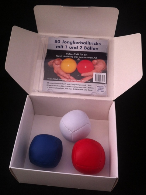 Video-DVD " 80 Jonglierballtricks mit 1 und 2 B&auml;llen" & 3 Jonglierb&auml;lle - Stephan Ehlers