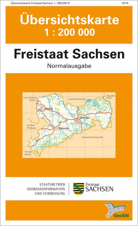 &Uuml;bersichtskarte Freistaat Sachsen