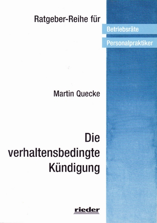 Die verhaltensbedingte Kündigung