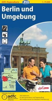 ADFC-Regionalkarte Berlin und Umgebung mit Tagestouren-Vorschl&auml;gen, 1:75.000, rei&szlig;- und wetterfest, GPS-Tracks Download