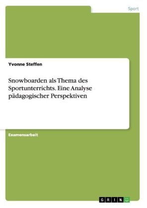 Snowboarden als Thema des Sportunterrichts. Eine Analyse pädagogischer Perspektiven