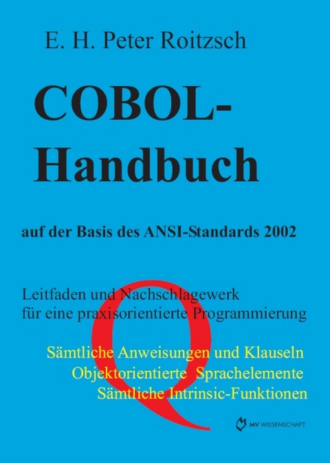 COBOL-Handbuch auf der Basis des ANSI-Standards 2002 - E Peter Roitzsch