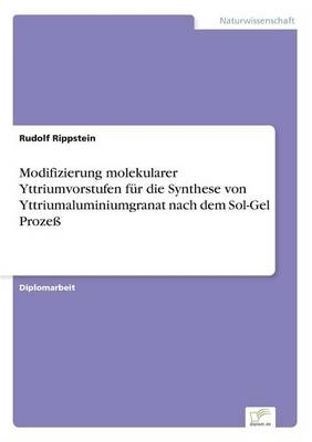 Modifizierung molekularer Yttriumvorstufen f&Atilde;&frac14;r die Synthese von Yttriumaluminiumgranat nach dem Sol-Gel Proze&Atilde; - Rudolf Rippstein