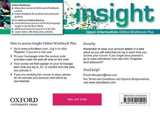 insight: Upper-Intermediate: Online Workbook Plus - Card with Access Code