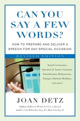 Can You Say a Few Words? - Joan Detz