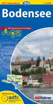 ADFC-Regionalkarte Bodensee mit Tagestouren-Vorschl&auml;gen, 1:50.000, rei&szlig;- und wetterfest, GPS-Tracks Download
