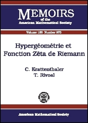 Hypergeometrie Et Fonction Zeta De Riemann