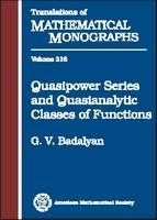 Quasipower Series and Quasianalytic Classes of Functions -  American Mathematical Society