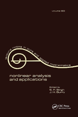 nonlinear analysis and applications - S.P. Singh, J.H. Burry