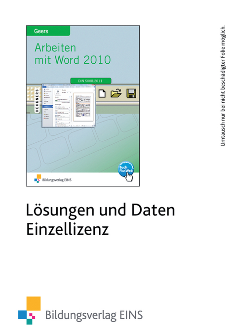 Arbeiten mit Word 2010 - Werner Geers