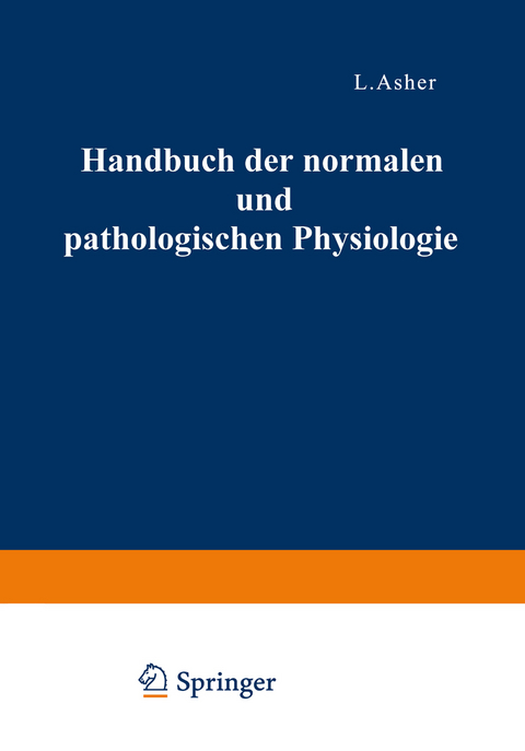 Correlationen des Zirkulationssystems Mineralstoffwechsel &middot; Regulation des Organischen Stoffwechsels &middot; Die Correlativen Funktionen des Autonomen Nervensystems II - A. Bethe, G.v. Bergmann, G. Embden, A. Ellinger