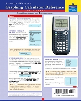 Graphing Calculator Reference Card