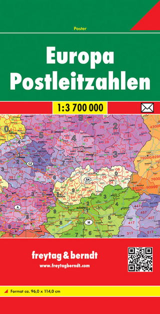 Europa Postleitzahlen, Postleitzahlenkarte 1:3,7 Mio.