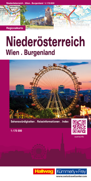 Niederösterreich, Wien Regionalkarte Österreich Strassenkarte 1:175 000