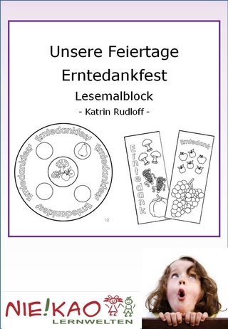 Unsere Feiertage - Erntedankfest Lesemalblock