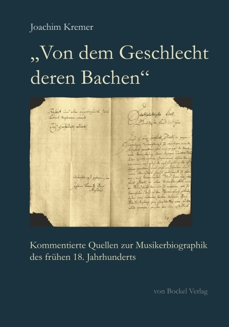 &bdquo;Von dem Geschlecht deren Bachen&ldquo; - Joachim Kremer
