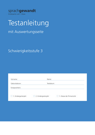 sprachgewandt Kindergarten und 1. Klasse / Testanleitung Schwierigkeitsstufe 3 à 10 Stück