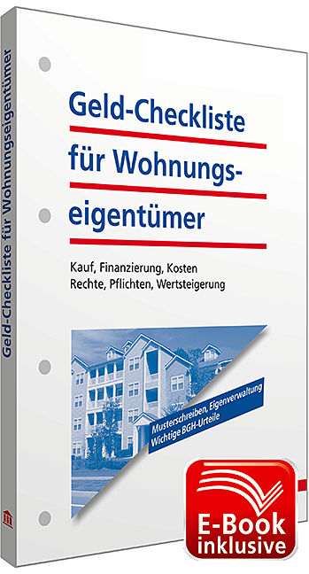 Geld-Checkliste f&uuml;r Wohnungseigent&uuml;mer inkl. E-Book -  Walhalla Fachredaktion