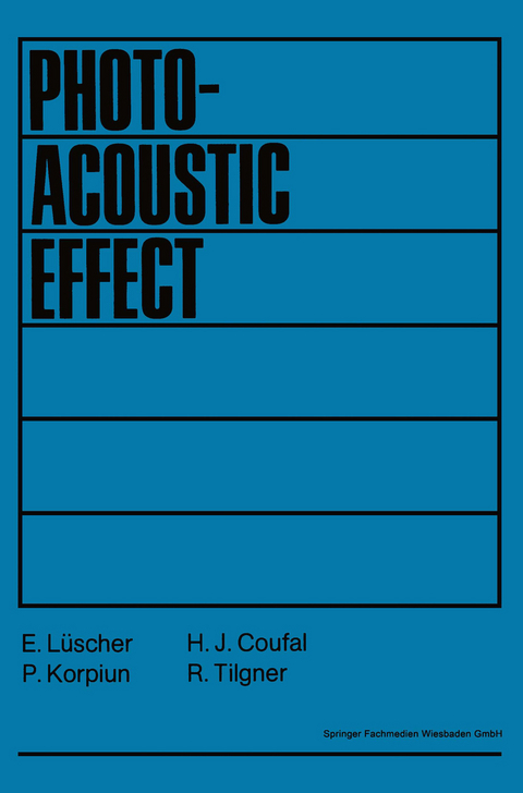 Photoacoustic Effect Principles and Applications - E. L&uuml;scher