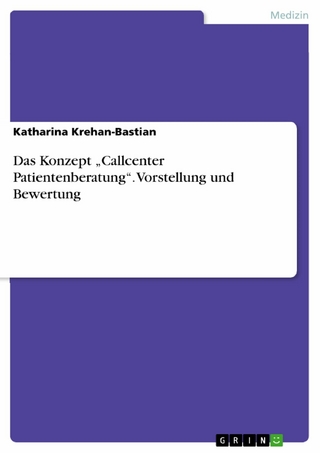 Das Konzept „Callcenter Patientenberatung“. Vorstellung und Bewertung