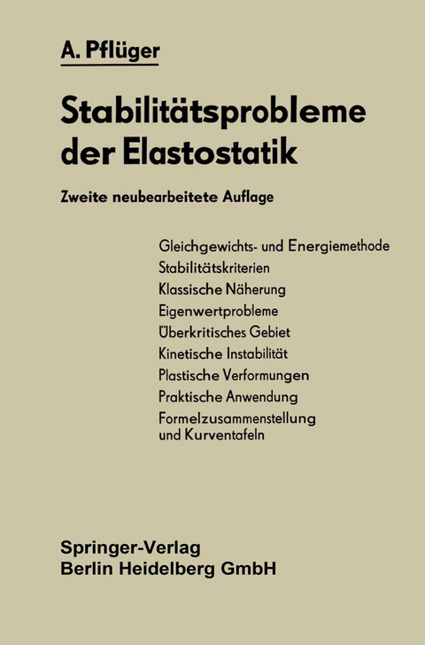 Stabilit&auml;tsprobleme der Elastostatik - Alf Pfl&uuml;ger