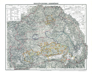 Historische Karte: Großherzogtum Siebenbürgen, 1853 (Plano)