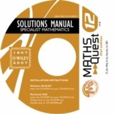 Maths Quest 12 Specialist Mathematics 2E Solutions CD-ROM -  Nolan