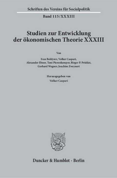 Kontinuit&auml;t und Wandel in der Institutionen&ouml;konomie. - 