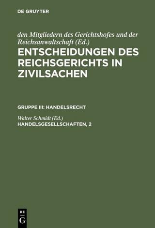 Entscheidungen des Reichsgerichts in Zivilsachen. Handelsrecht / Handelsgesellschaften, 2