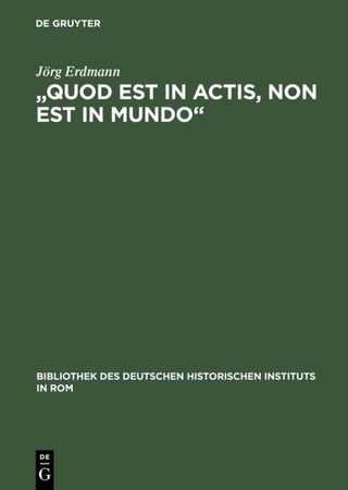 „Quod est in actis, non est in mundo“