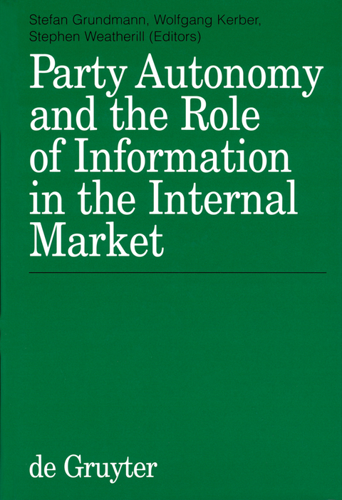 Party Autonomy and the Role of Information in the Internal Market - 