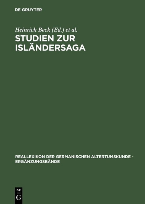 Studien zur Isl&auml;ndersaga - 