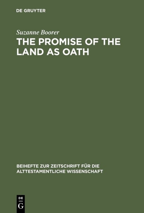 The Promise of the Land as Oath - Suzanne Boorer