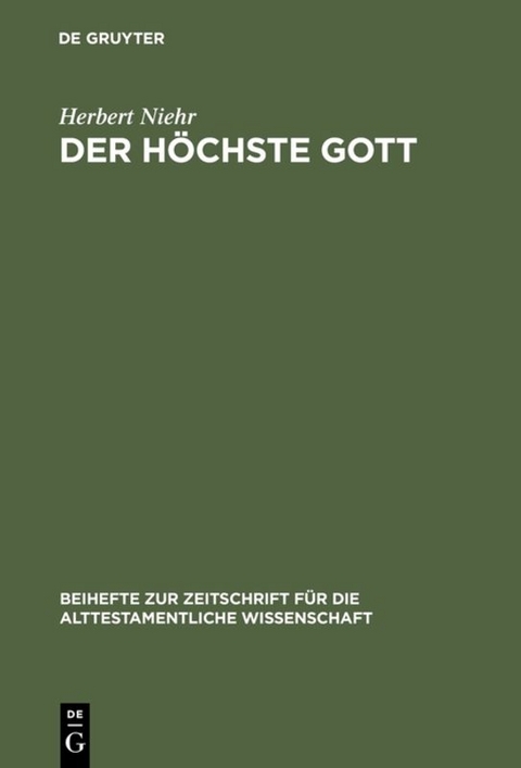 Der h&ouml;chste Gott - Herbert Niehr