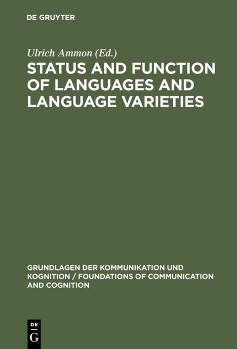 Status and Function of Languages and Language Varieties - 