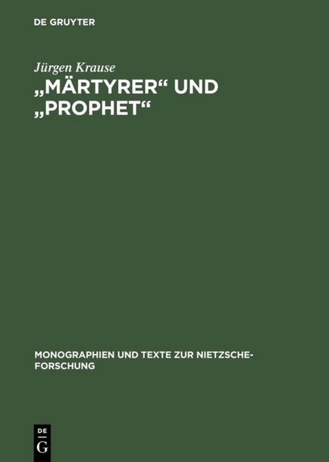 "M&auml;rtyrer" und "Prophet" - J&uuml;rgen Krause