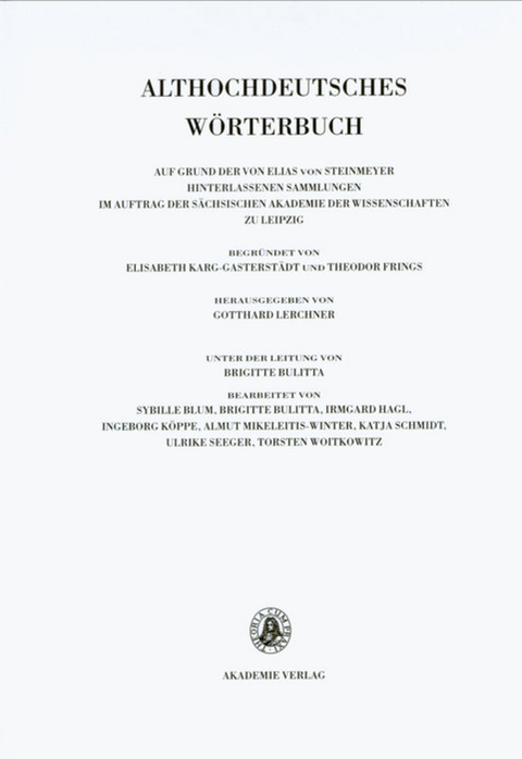 Althochdeutsches W&ouml;rterbuch / Band VI: M&ndash;N. 9. Lieferung (minnon bis mit) - 