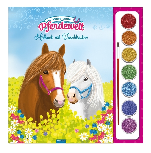 Malbuch mit Tuschkasten "Meine bunte Pferdewelt"