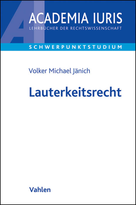 Lauterkeitsrecht - Volker Michael J&auml;nich