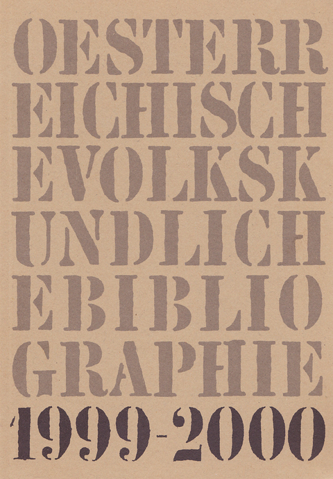 &Ouml;sterreichische Volkskundliche Bibliographie - 